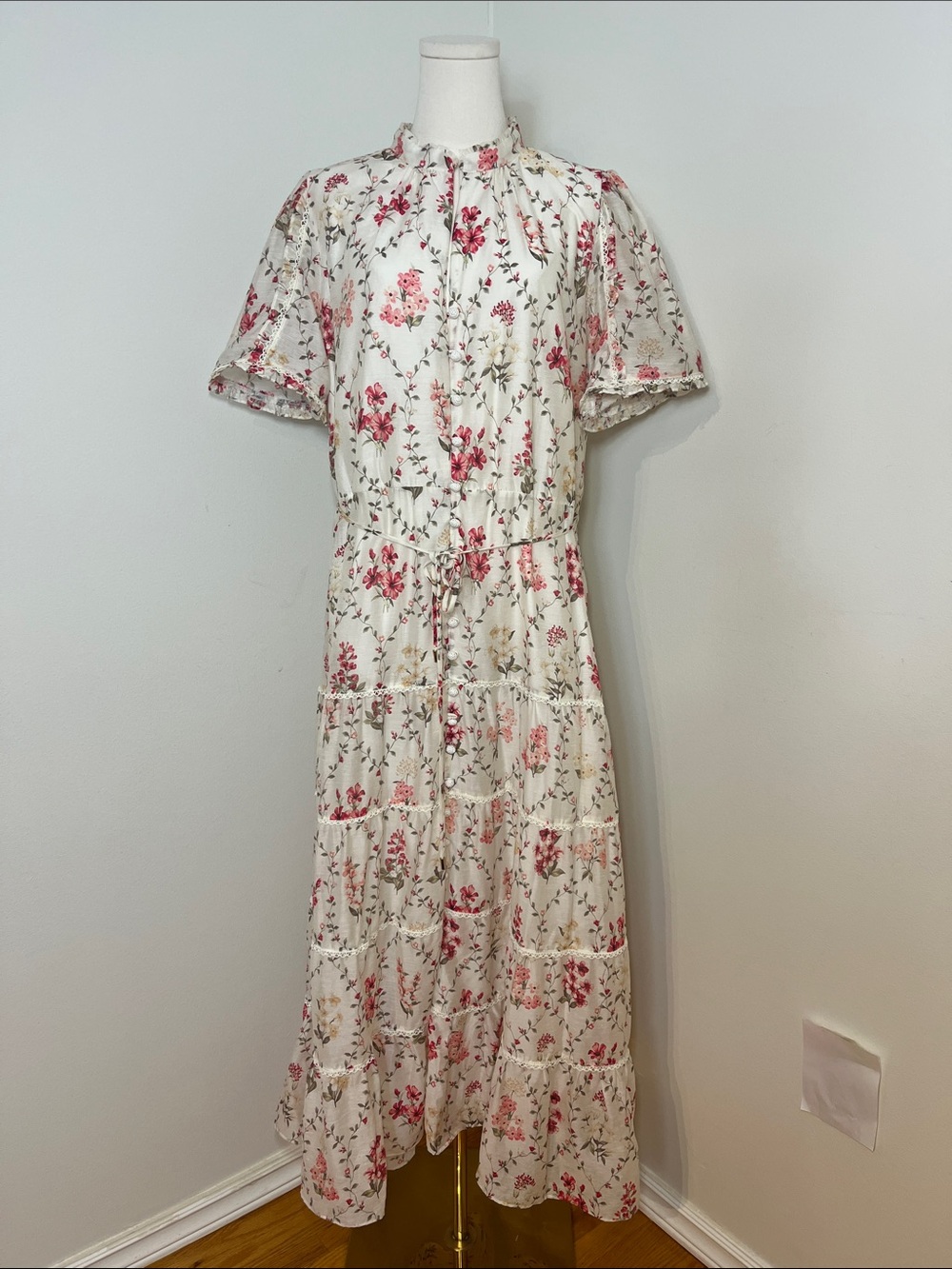 Jessie Button-Down Floral Print Midi Dress - Picture 3 of 17